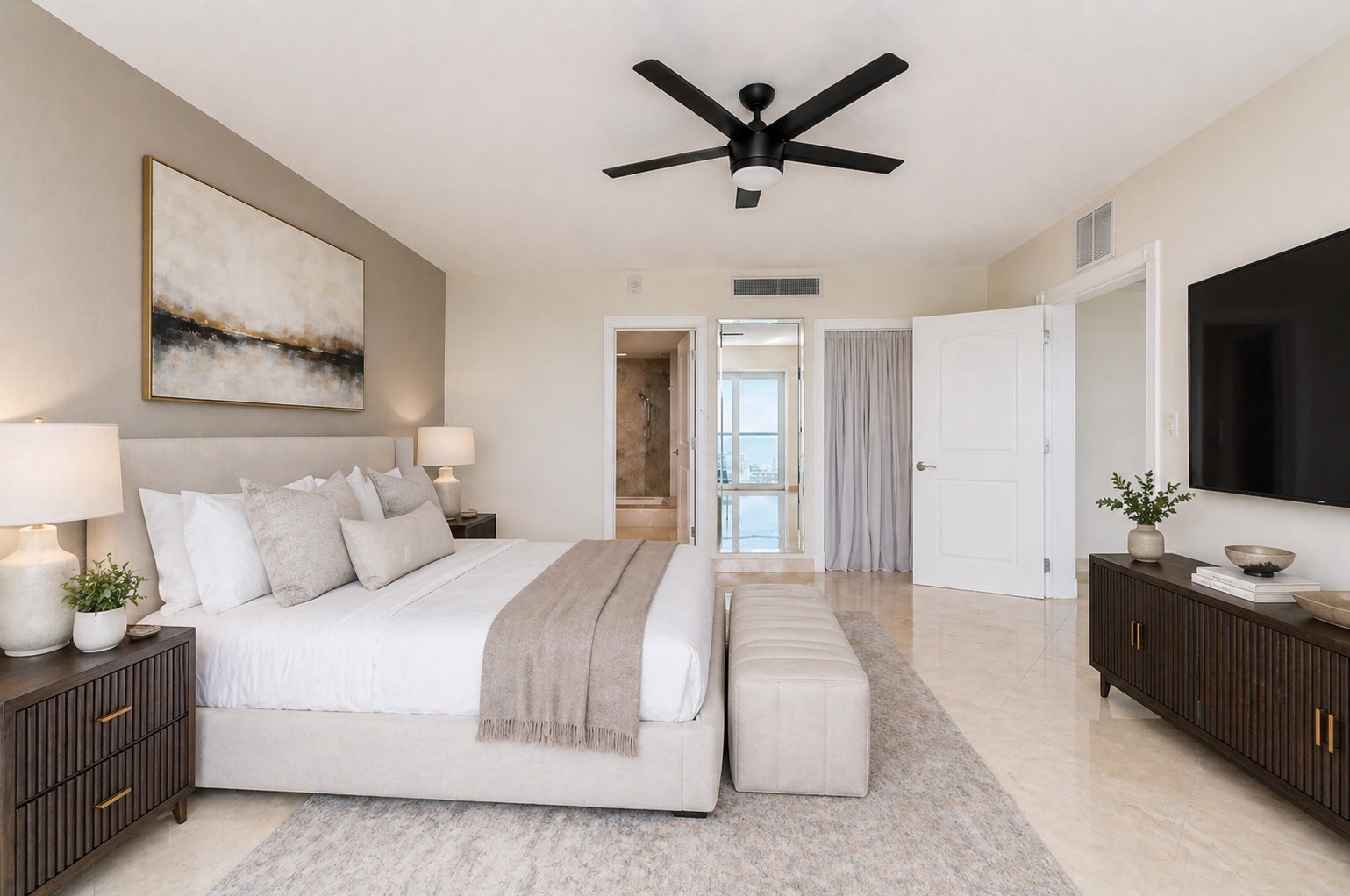 Primary suite · virtually staged
